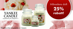 25 % rabatt på månadens doft från Yankee Candle