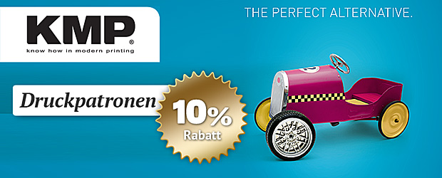 10% Rabatt auf KMP druckpatroner 