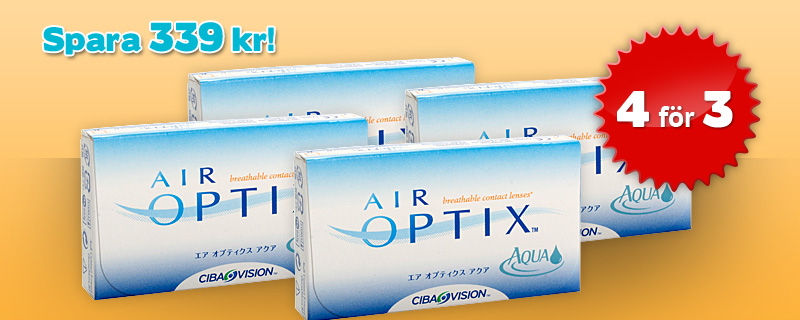Köp 4 Air Optix Aqua betala för 3