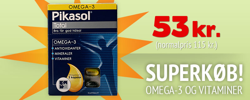 Superkøb! Pikasol Total 53 kr (rek 115 kr)