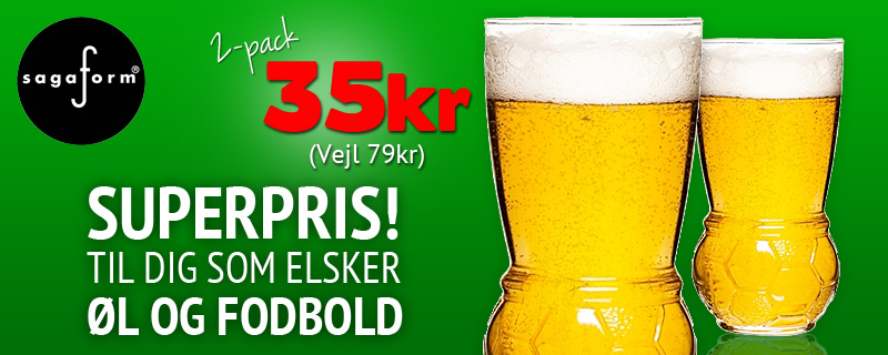 55% rabat på ølglas, pakke med 2 stk. fra Sagaform!