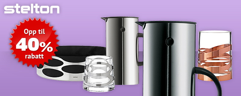 Opp til 40% rabatt på utvalgte produkter fra Stelton! 