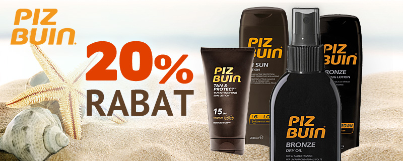 Piz Buin Solprodukter - 20% rabat!