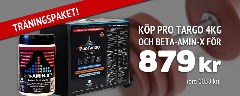 Köp Pro Targo 4kg och beta-AMIN-X för 879 kr (ord 1038 kr)!
