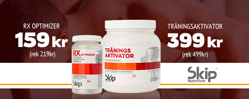 RX Optimizer Nu 159kr (rek 219kr) och  Träningsaktivator Nu 399kr (rek 499kr)