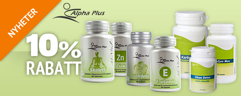 Nyheter från Alpha Plus -10% rabatt!