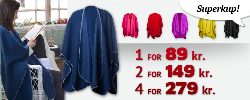 Poncho til kanonpris for hele familien fra Nightingale! 