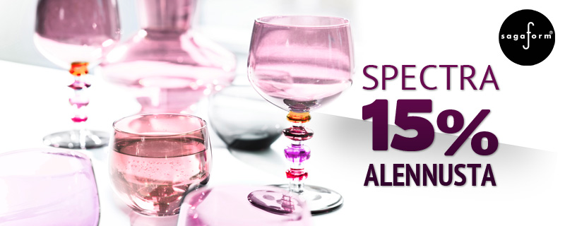 15% alennusta Sagaformin koko Spectra-sarjasta! 