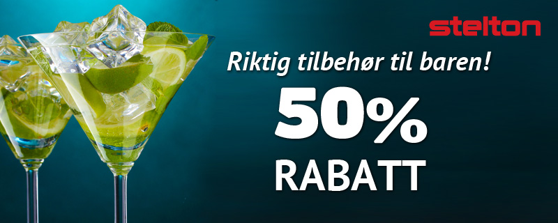 50% rabatt på tilbehør til baren fra stelton!