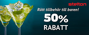 50% rabatt på tillbehör till baren från Stelton!