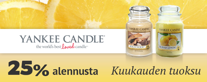 25% alennusta kuukauden Yankee Candle-tuoksusta! 