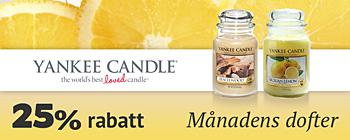 25% rabatt på månadens dofter från Yankee Candle! 