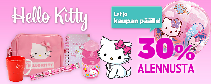 Hello Kitty 30% alennusta + lahja kaupan päälle!