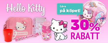 Hello Kitty 30% rabatt + gåva på köpet!