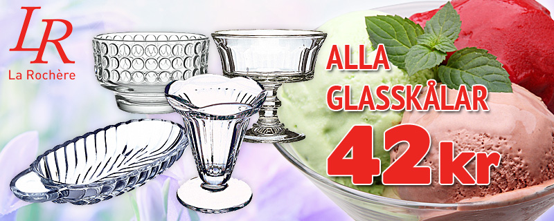 Nu 42 kr för samtliga dessertskålar från La Rochere!