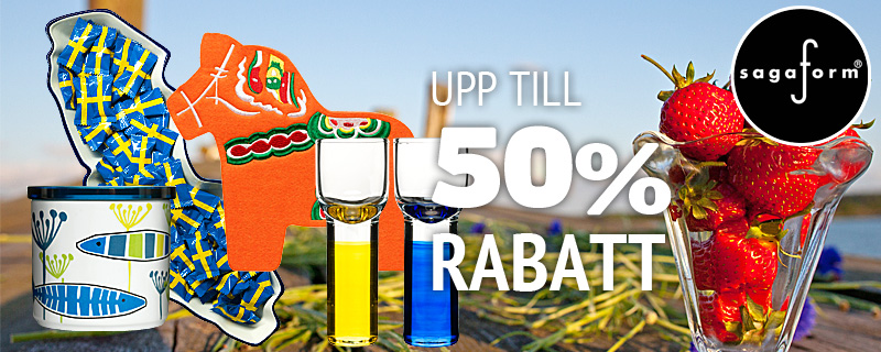 Upp till 50% rabatt på utvalda produkter från Sagaform!