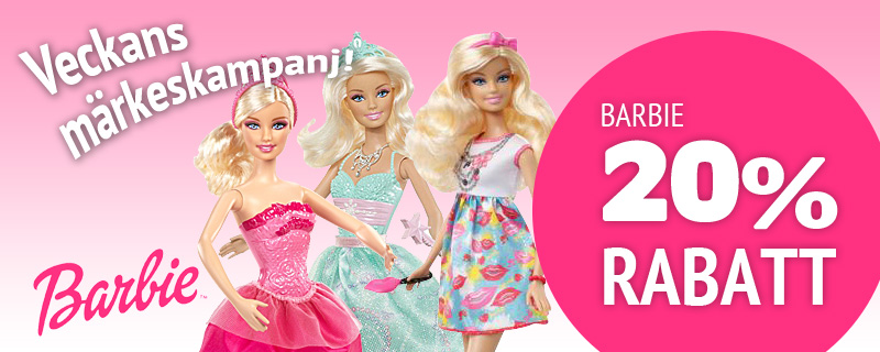 Veckans märkeskampanj - Barbie 20% rabatt!