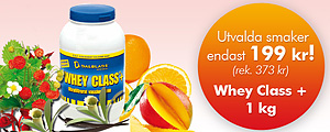 Whey Class+ Mango/Apelsin 199 kr!