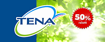 Tena - 50% rabatt! 