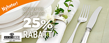 25% rabatt på nysilver och silverbestick från Mema/GAB!