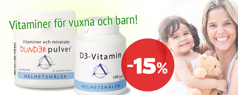 Vitaminer - 15% rabatt!