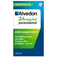 Alvedon oral suspension 24 mg/ml 100 ml