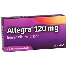 Allegra 120 mg (Läkemedel) 10 tabletter