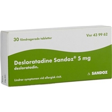 Desloratadine Sandoz 5 mg (Läkemedel) 30 tabletter