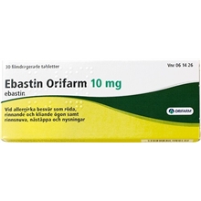 Ebastin Orifarm 10 mg 30 st (Läkemedel) 30 tabletter