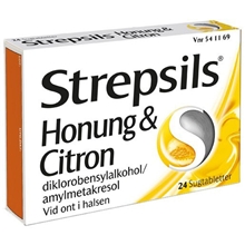 24 tabletter - Citron / honung - Strepsils  (Läkemedel)