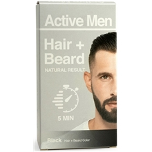 Active Men Hair + Beard Color 1 set Black