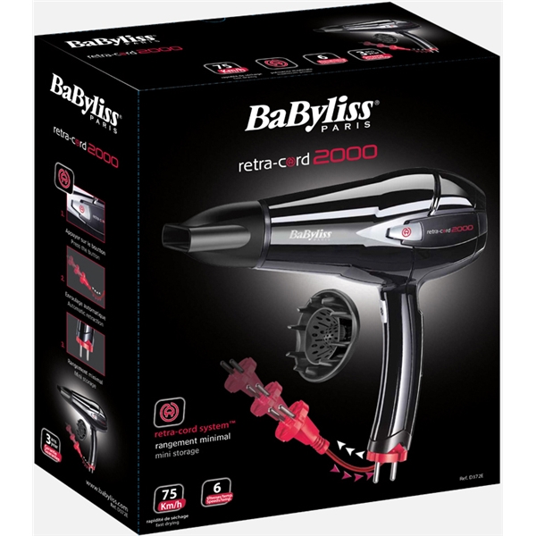 BaByliss D372E Hair Dryer DC Expert Cord Reel (Bild 2 av 4)