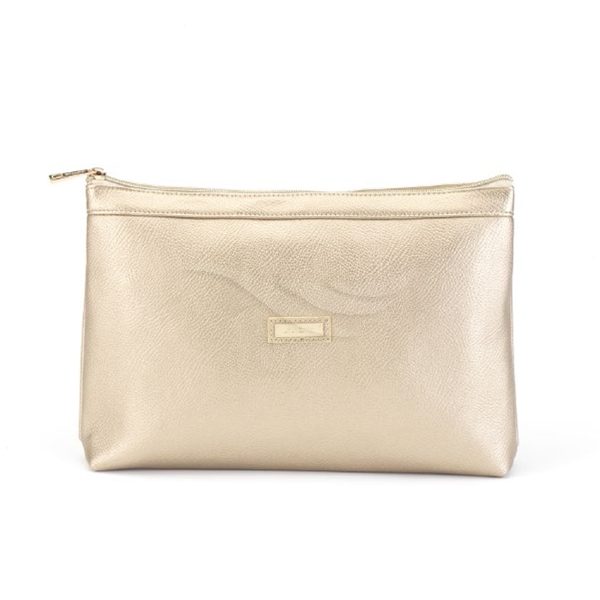 Lucia Gold Toiletry Bag