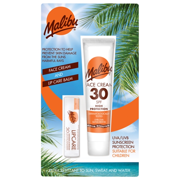 Malibu Face Cream SPF 30 & Lip Balm SPF 30