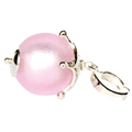 Personal Pendant Frosty Glass Ball Bling Pink Personal Pendant Frosty Glass Ball Bling Pink