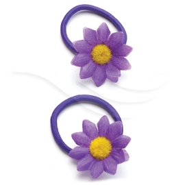 09032 Fantasy Flower Purple Hair Elastic