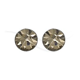 Hematite Plated Round Stud Earrings