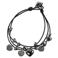 Leather Heart Bracelet