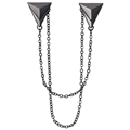 Vivid Hematite Collar Brooch