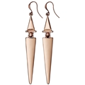 Long Rose Gold Plated Earrings