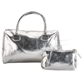 0 51159 Toiletry Bag Set Silver Metallic