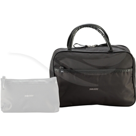 0 51179 Toiletry Box Bag w Handles Black
