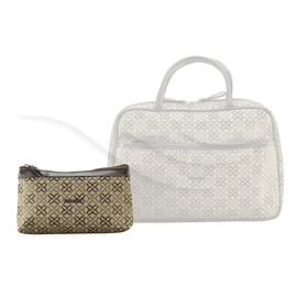 0 51194 Make Up Bag Beige Flowers