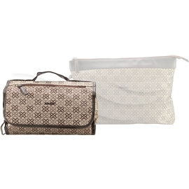 0 51196 Toiletry Bag with Hook Beige Flowers