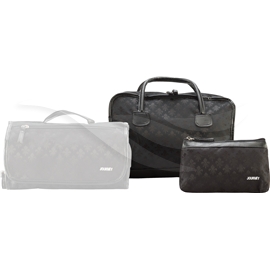 0 57502B Toiletry Bag Set Black Plaid