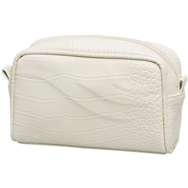 38 172 Make Up Bag White Crocodile