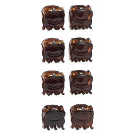 01048 Brown Mini Hair Claw Set