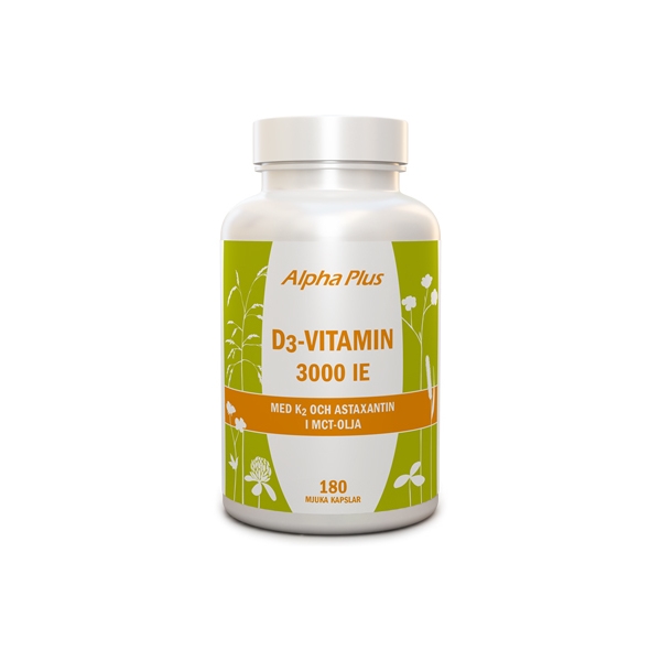D3-vitamin 3000 IE med K2 och Astaxantin