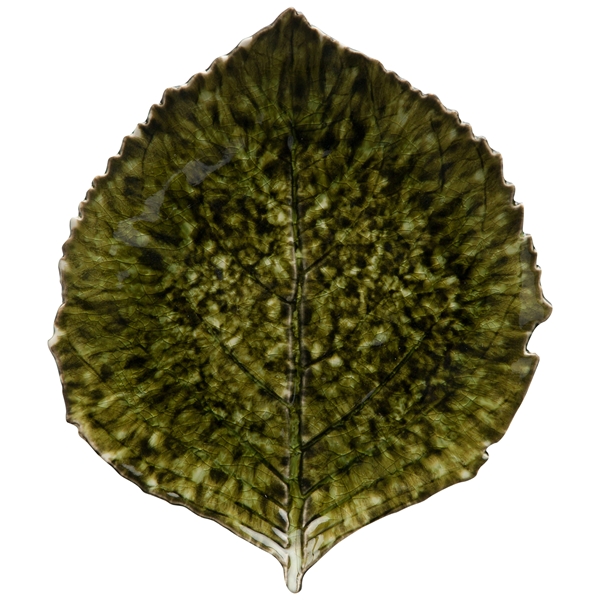 Riviera tallrik hortensiablad mörkgrön (Bild 1 av 2)