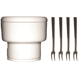 Chokladfondue set i Stengods